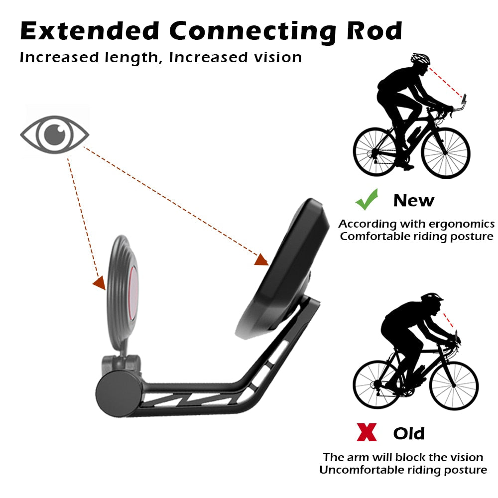 Bicycle Handlebar Rear View Mirror 360 Rotate