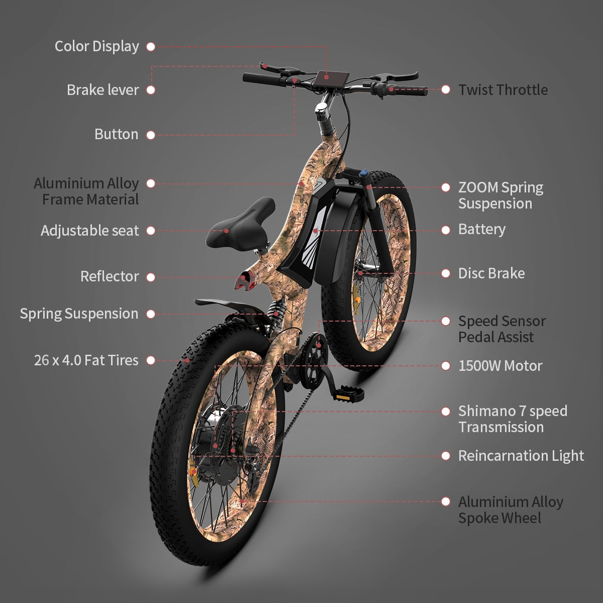 Snow Electric Mountain Bike 26in - Pro E-Rides