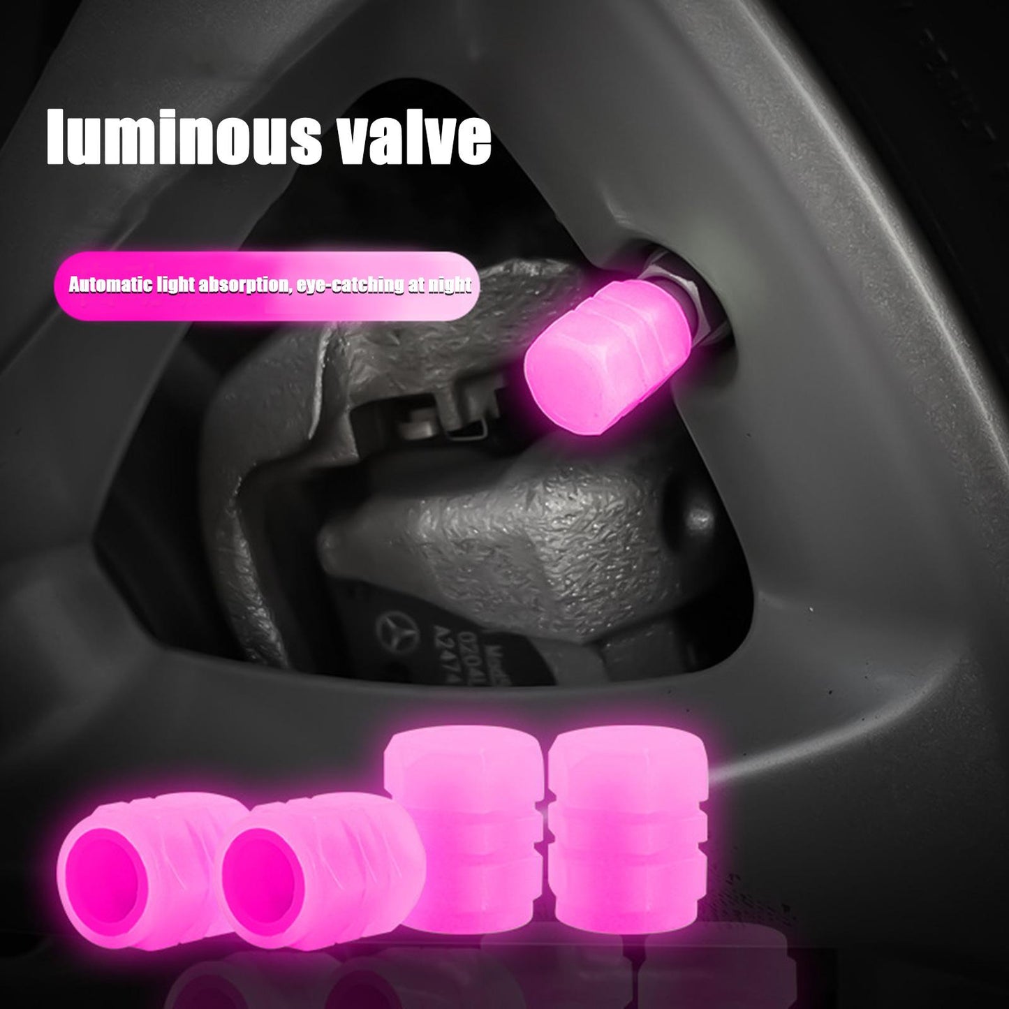 Luminous Tire Valve Cap Wheel Hub Glowing