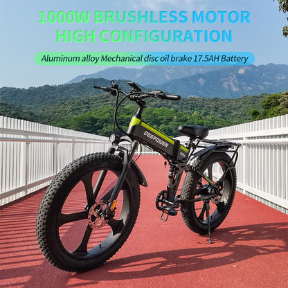 Fat Tire Folding Electric E Bikes Mountain Oil Brake - Pro E-Rides