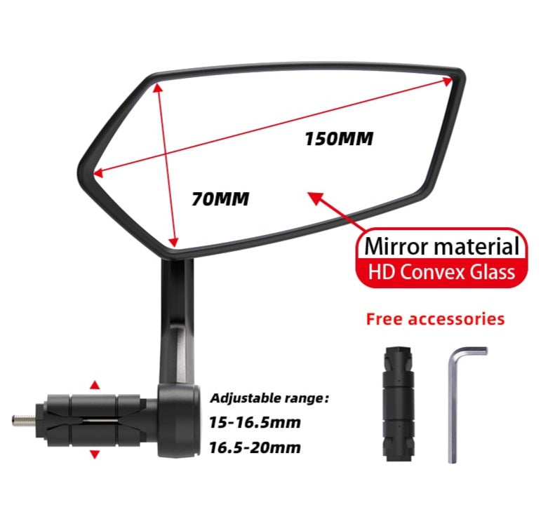 Bicycle Handlebar Rear View Mirror 360 Rotate