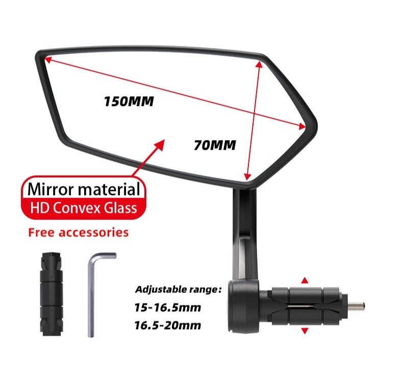 Bicycle Handlebar Rear View Mirror 360 Rotate