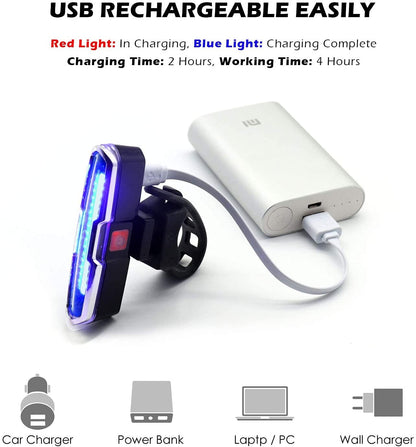 Bicycle Tail Light Ultra Bright USB Rechargeable