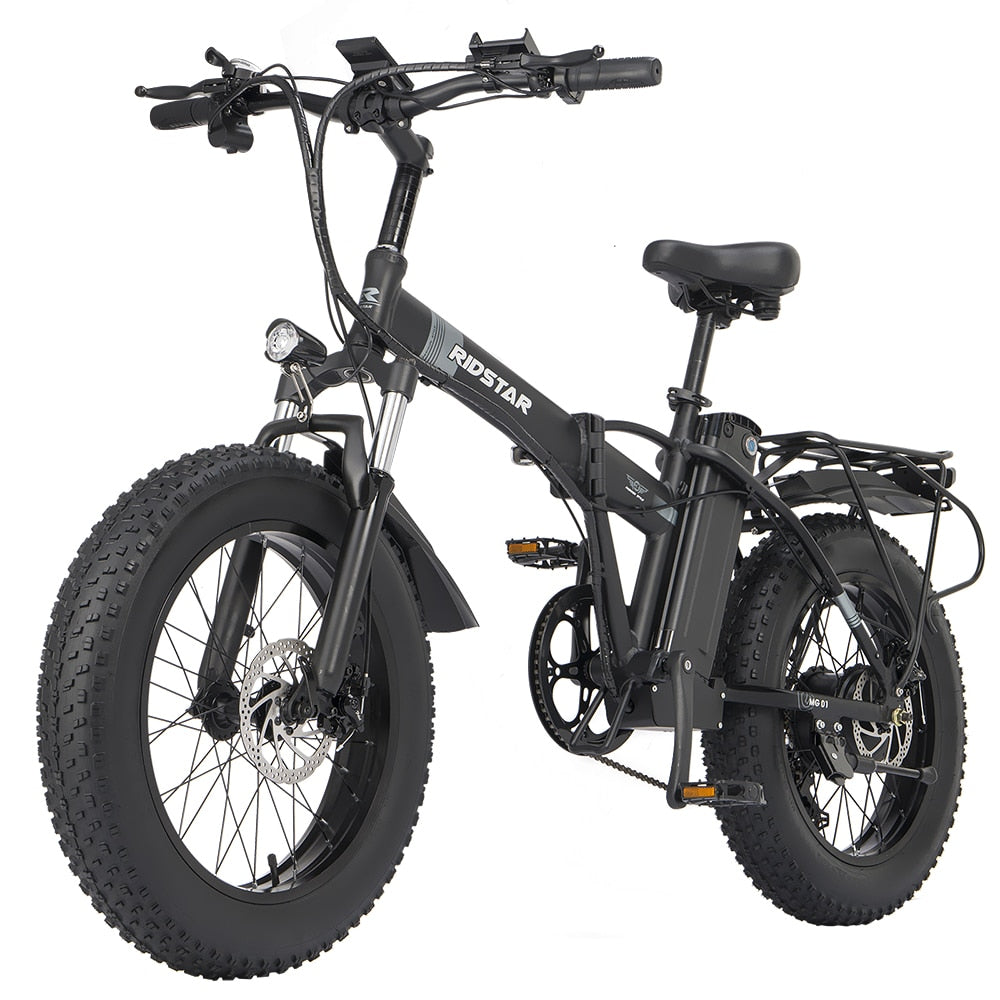 Folding Electric Fat Bicycles With Back Seat 20 Inch - Pro E-Rides