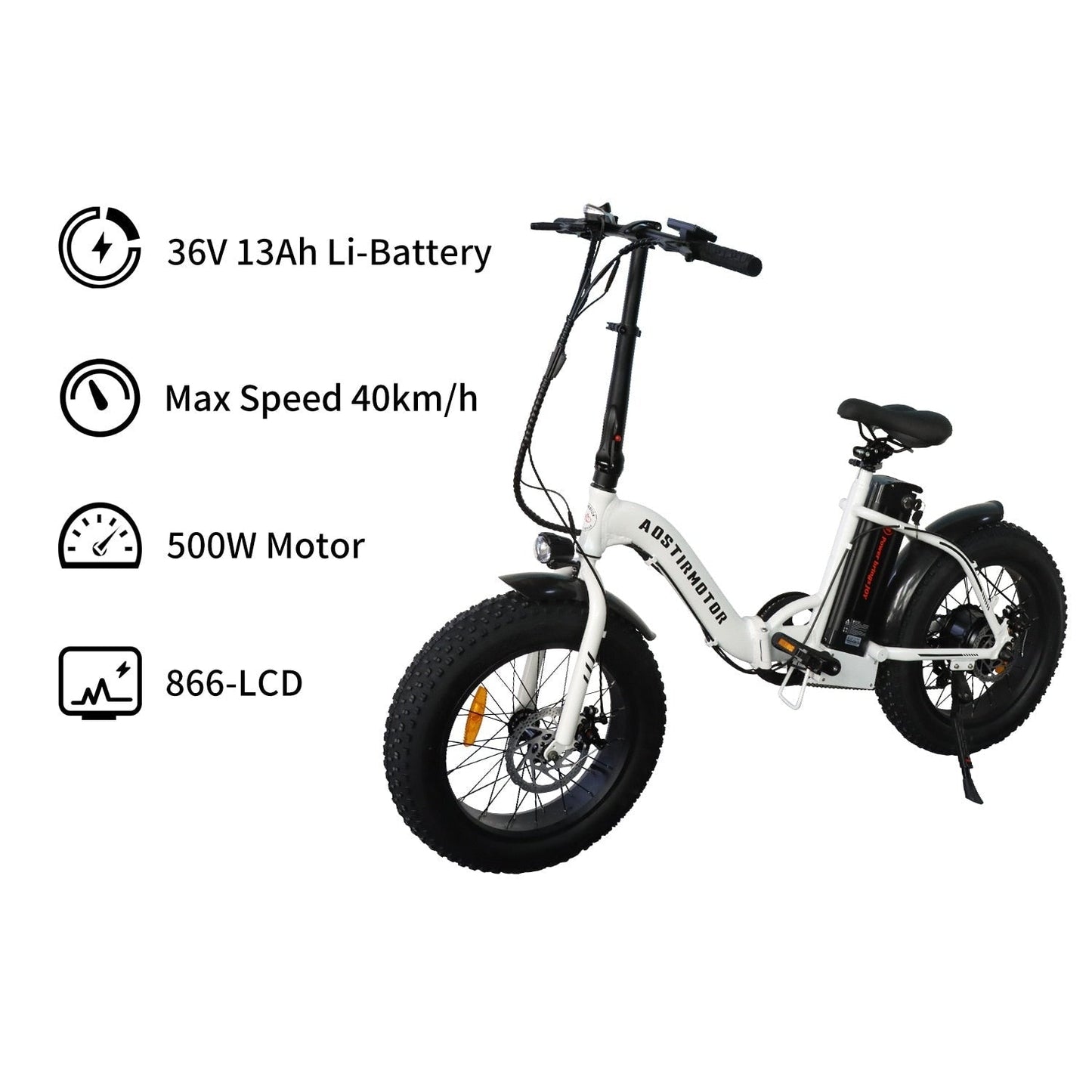 Snow Electric Bike Folding 20 Inch - Pro E-Rides