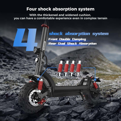 Powerful Electric Kick Scooter Anti-skid Pneumatic Tire