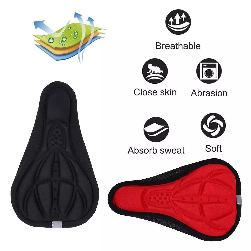 3d bicycle saddle soft comfort breathable foam seat